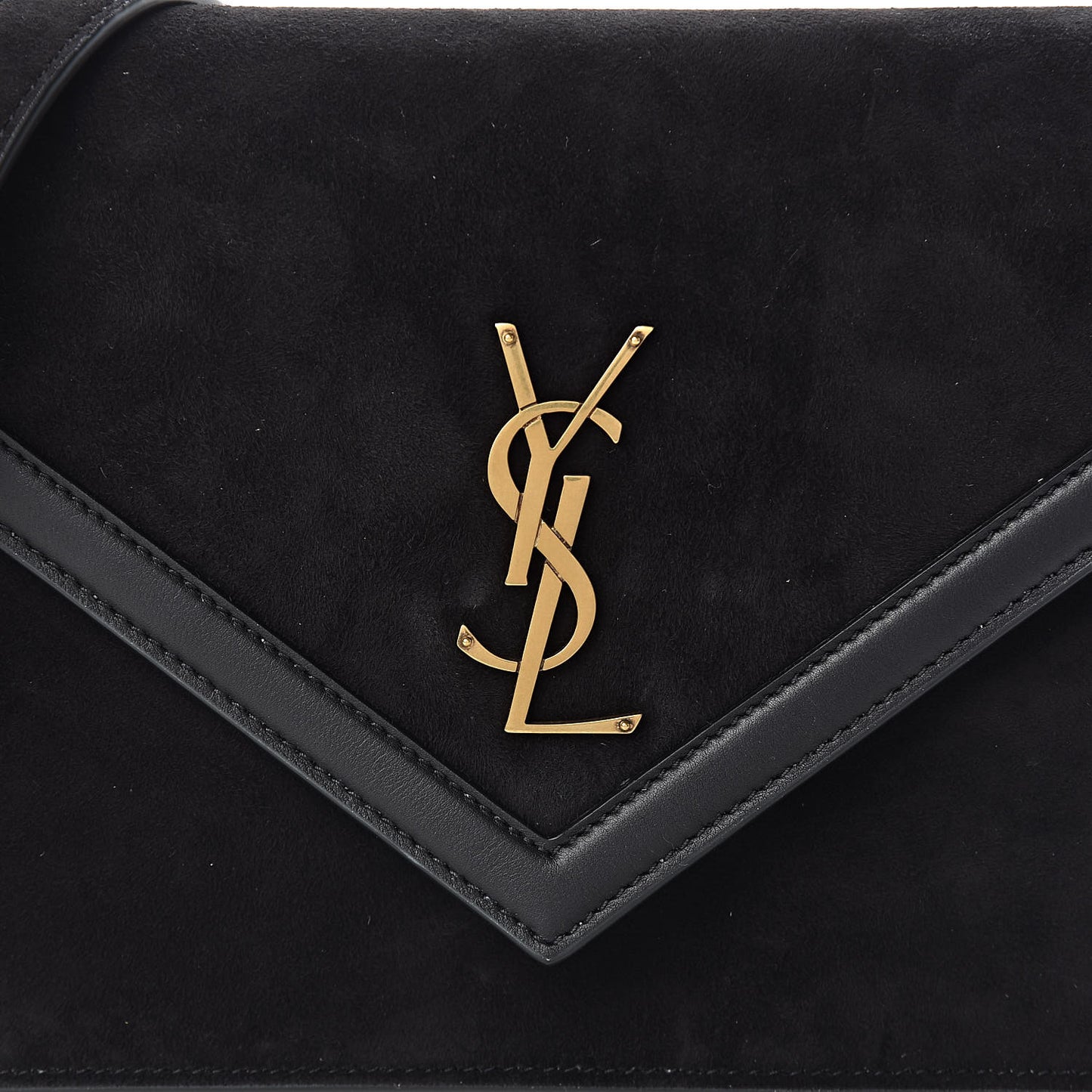Suede Calfskin Monogram Le Sept Chain Bag Black