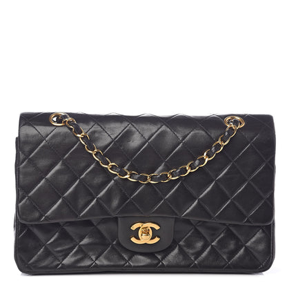 Chanel Lambskin Quilted Medium Double Flap Black 1 of 11