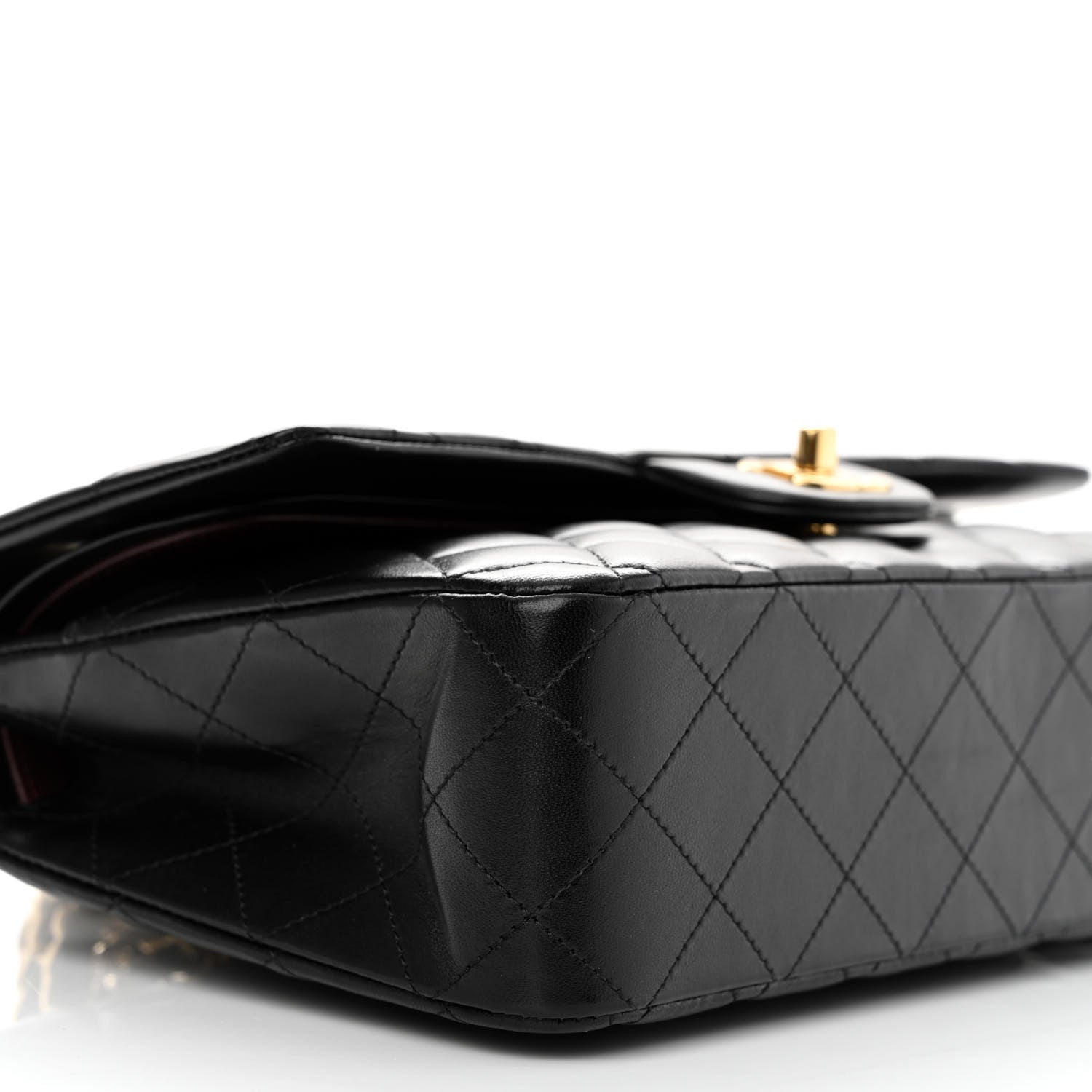Chanel Lambskin Quilted Medium Double Flap Black 8 of 11