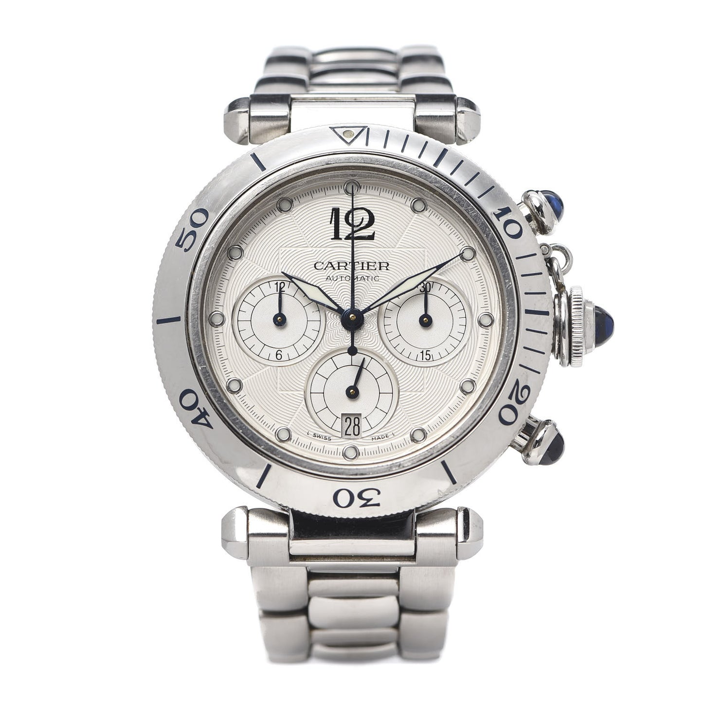 Stainless Steel 38mm Pasha C Chronograph Automatic Watch