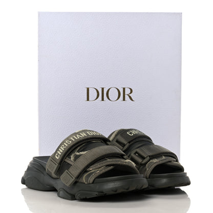 Christian Dior Technical Fabric D-Wander Slide Sandals 38 Kaki 11 of 11