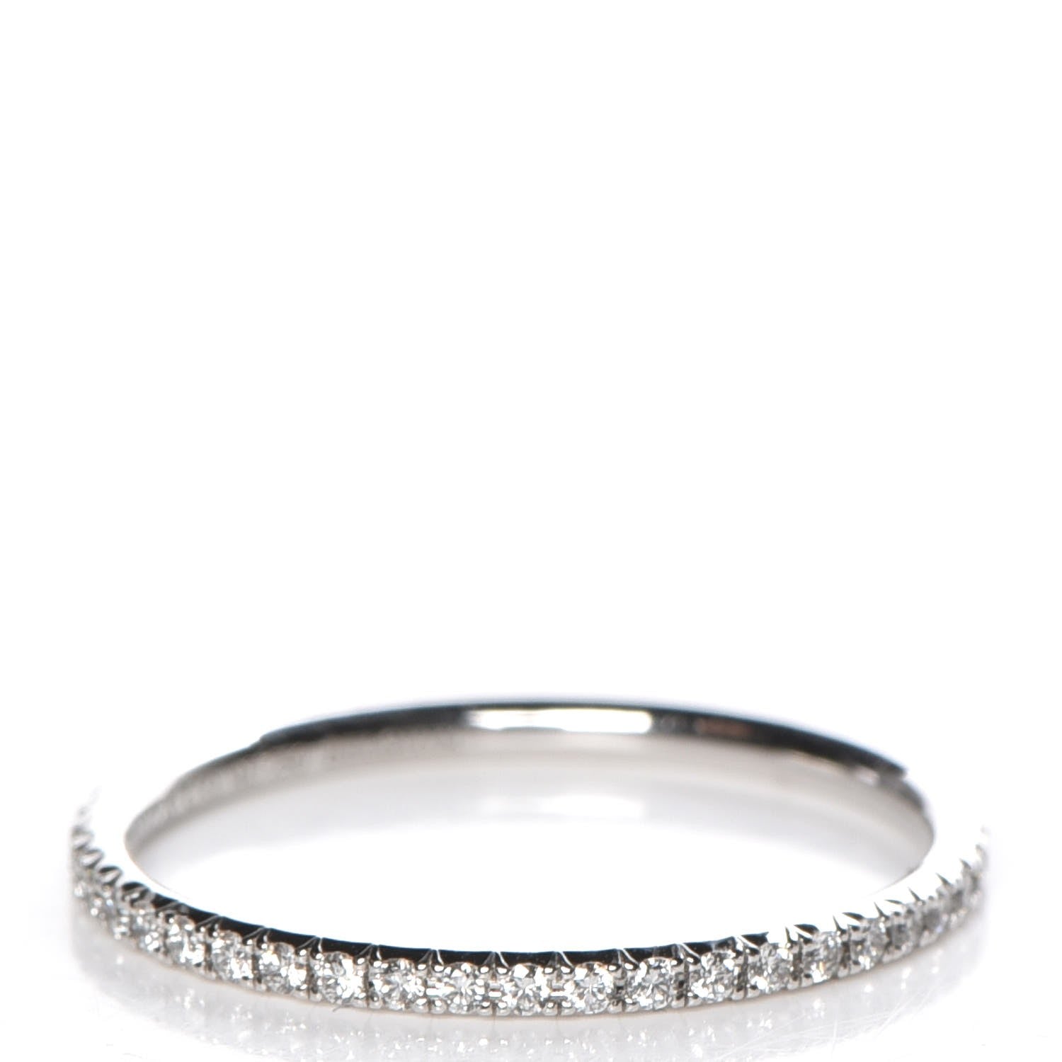 Tiffany 18K White Gold Diamond Metro Ring 7.5 4 of 7