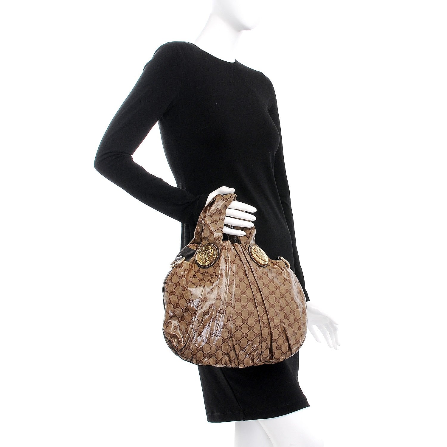 Gucci Crystal Monogram Small Hysteria Bag Brown 3 of 8