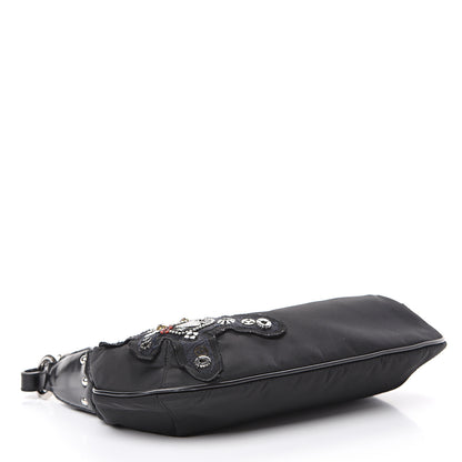 Prada Tessuto Nylon Vela Raso Bear Hobo Black 3 of 10