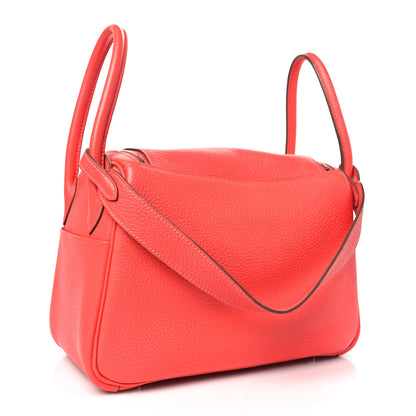 Hermes Taurillon Clemence Lindy 26 Rose Jaipur 3 of 10