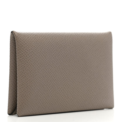 Hermes Epsom Calvi Card Case Etoupe 3 of 8