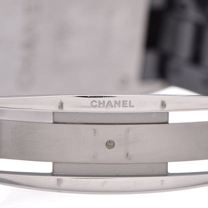 Chanel Stainless Steel Ceramic Diamond 38mm J12 Automatic Watch Black 6 of 8
