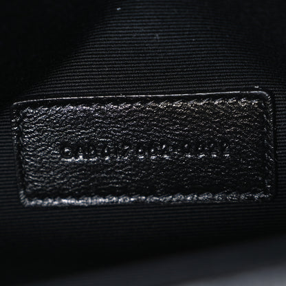 Saint Laurent Grain De Poudre Matelasse Chevron Monogram Envelope Clutch Black 7 of 7