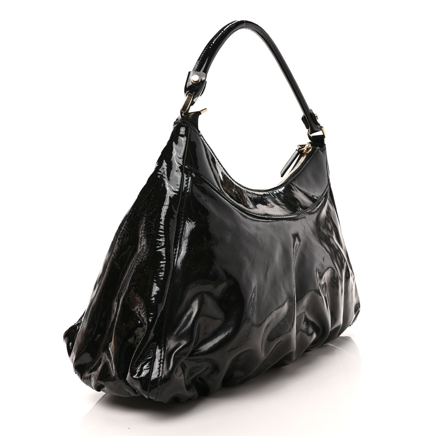 Gucci Patent Large D Ring Hobo Black 3 of 9