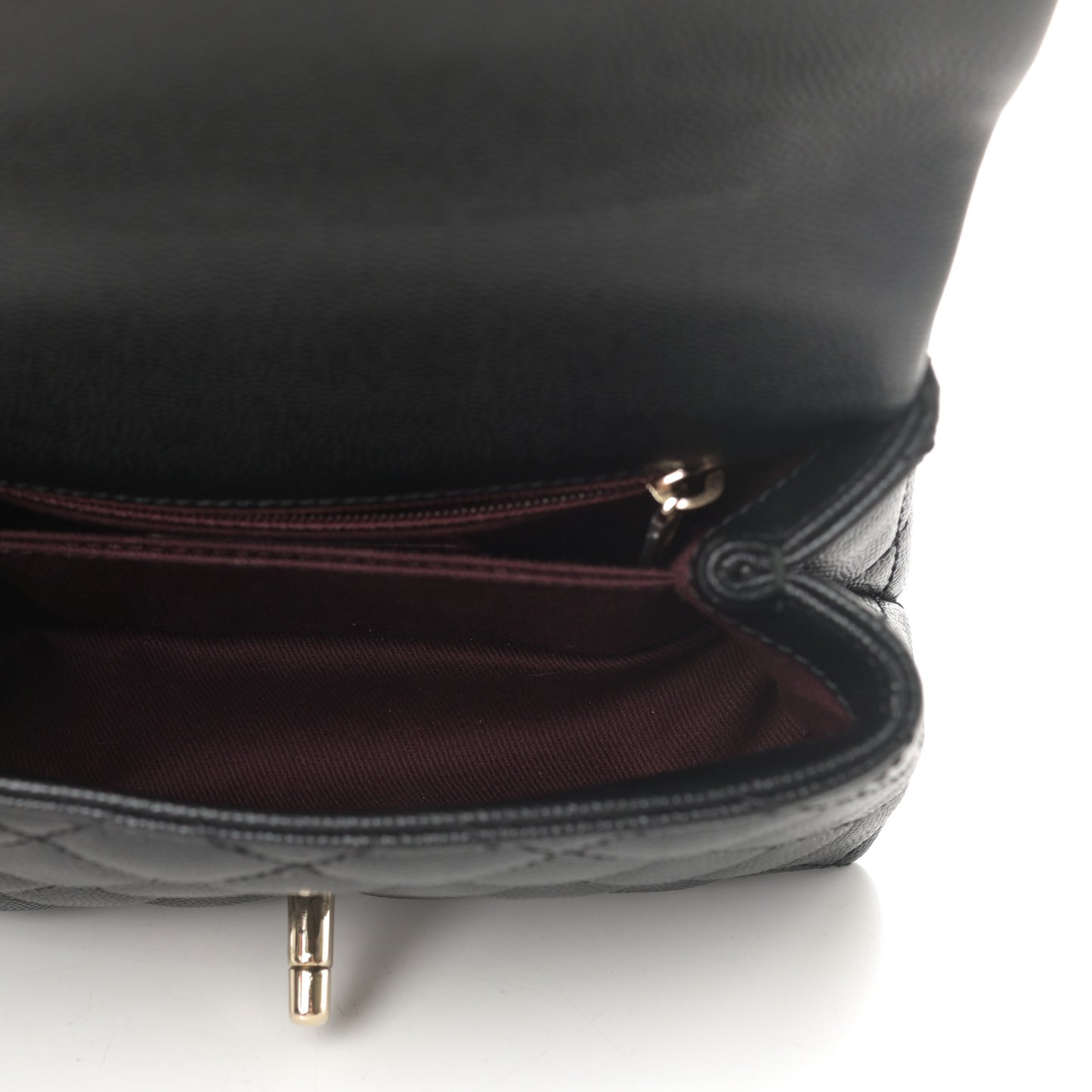 Caviar Quilted Extra Mini Coco Handle Flap Black