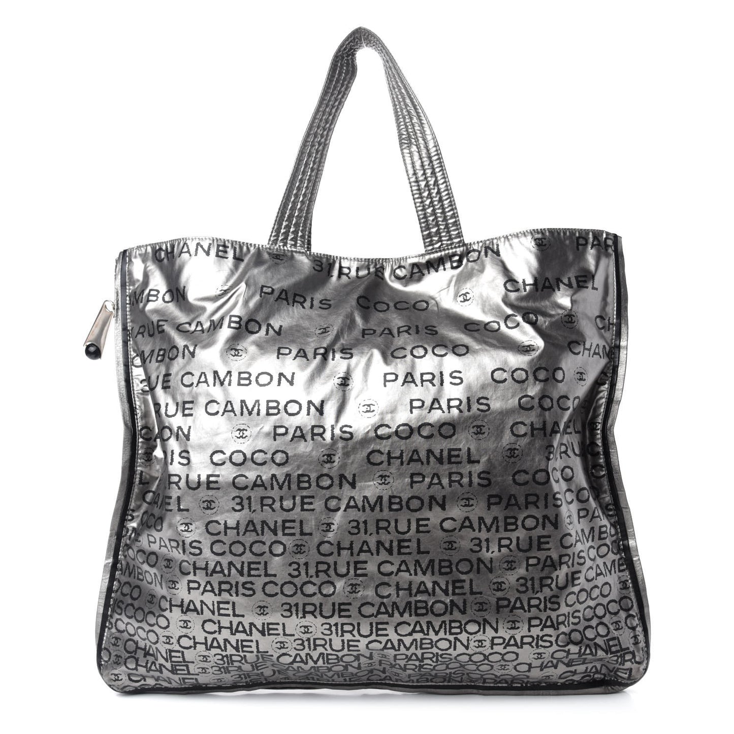Coated Canvas Unlimited Large Tote Argent Fonce