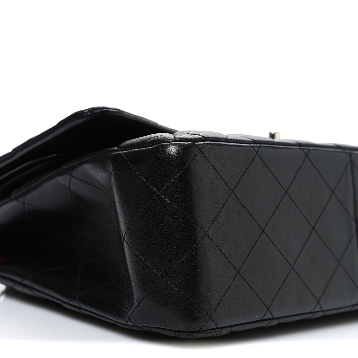 Chanel Lambskin Quilted Jumbo Double Flap Black 9 of 10