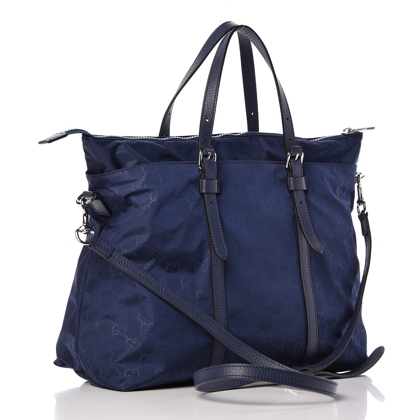 Nylon Monogram Zippered Tote Tide