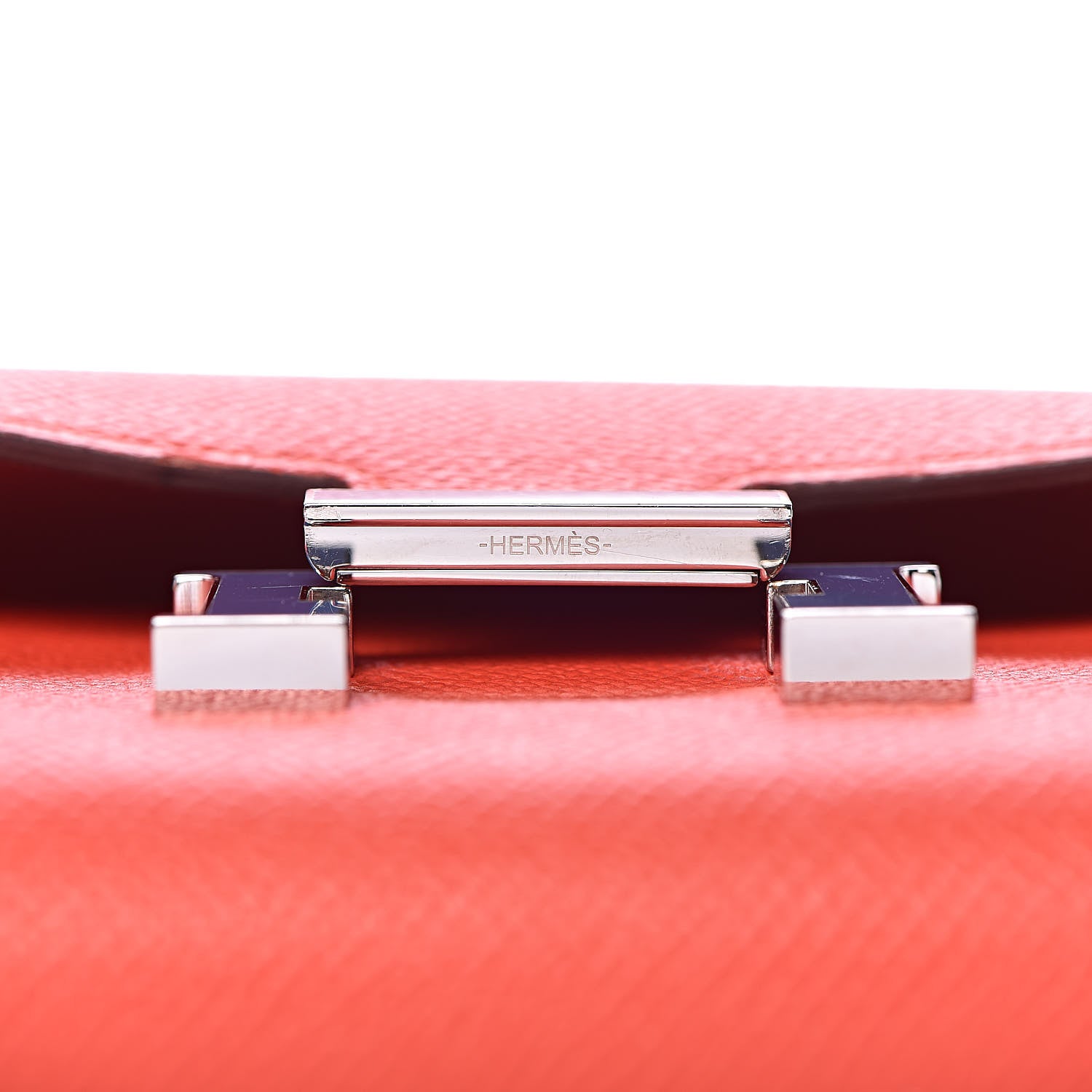 Hermes Epsom Enamel Constance Long Wallet Capucine Brighton Bleu 11 of 15