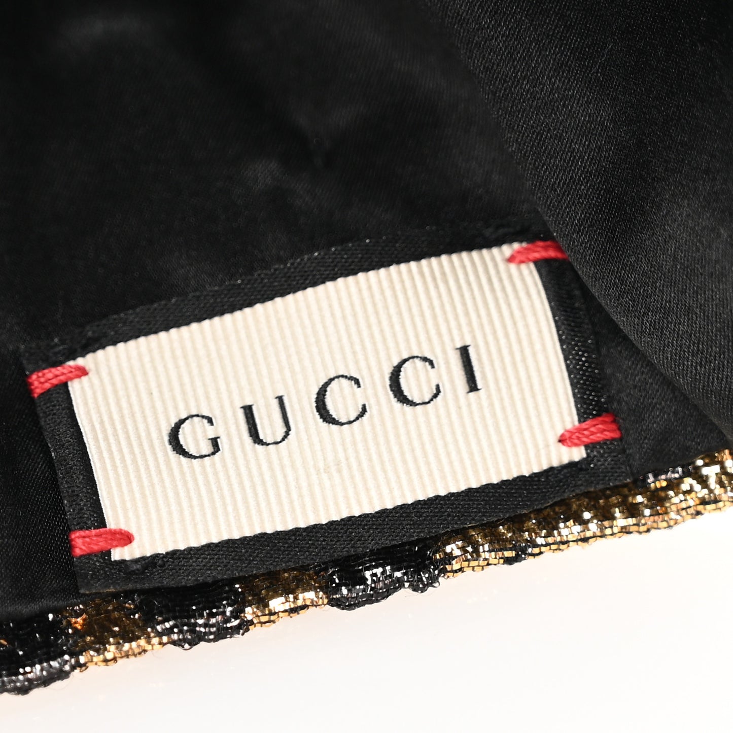 Metallic Leonte Turban Black Gold