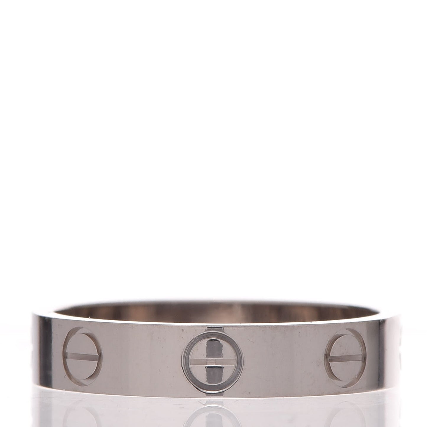 18K White Gold 3.5mm LOVE Wedding Band Ring 51 5.75
