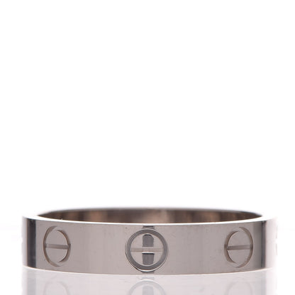 Cartier 18K White Gold 3.5mm LOVE Wedding Band Ring 51 5.75 3 of 4
