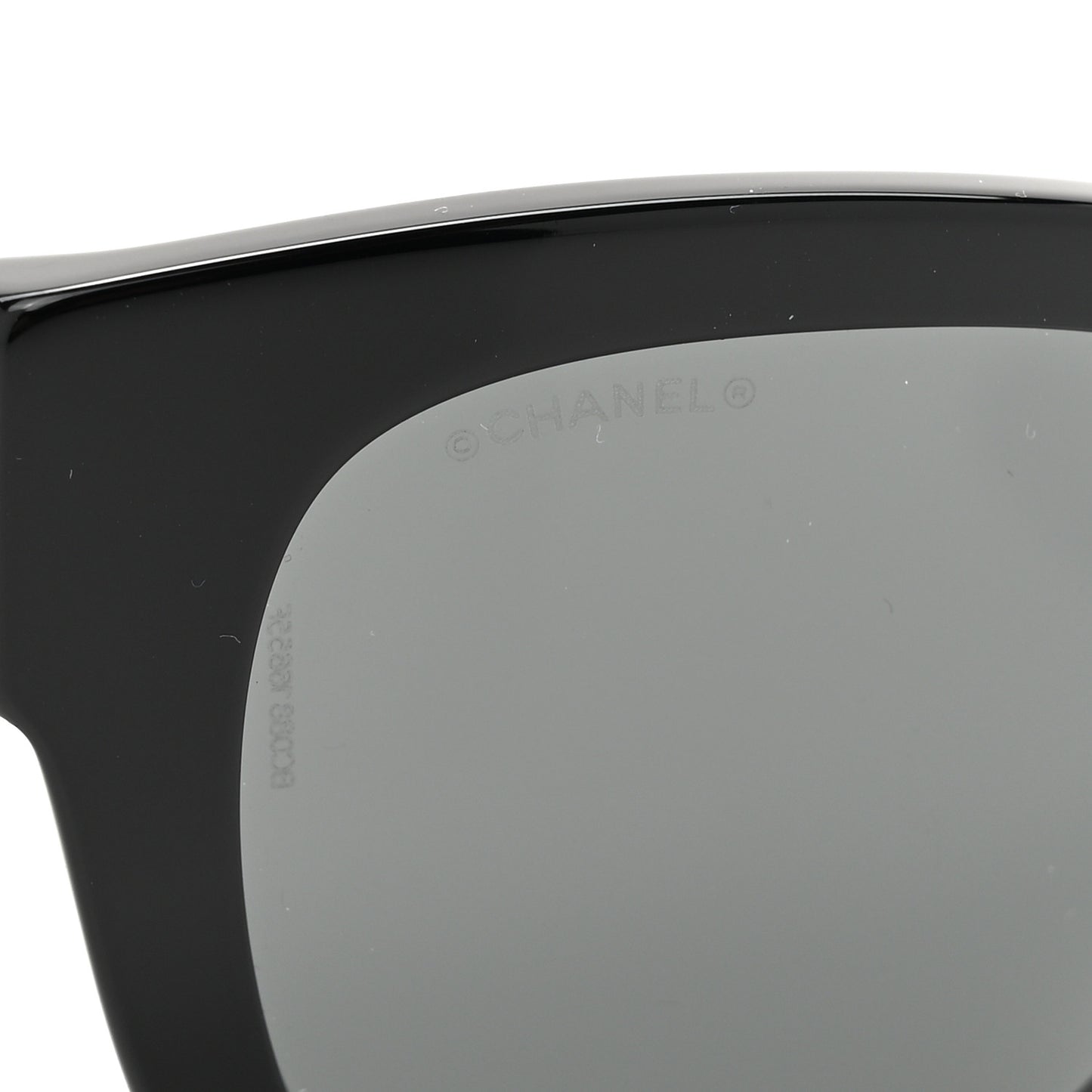 Acetate Square CC Heart Sunglasses 5478-A Black