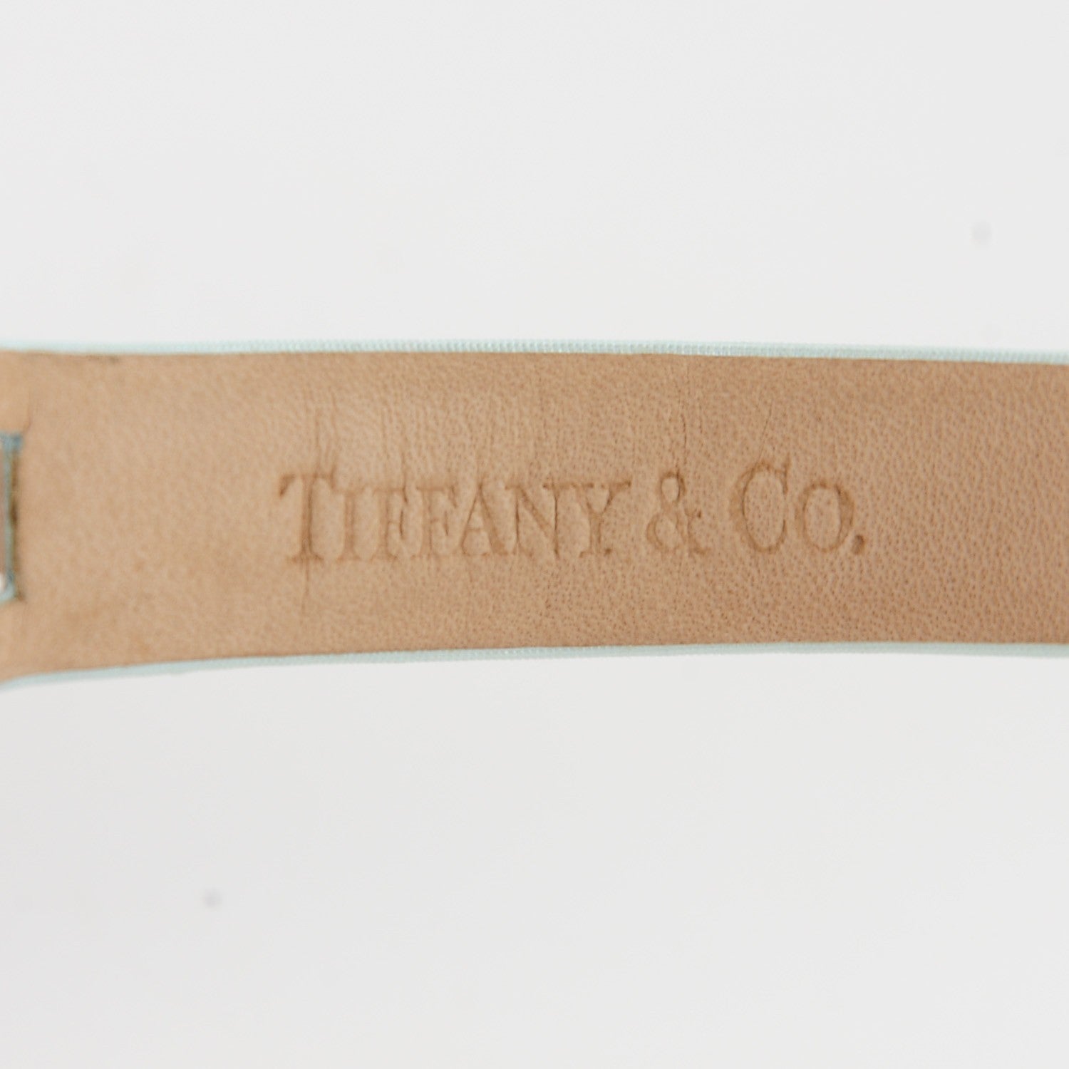 Tiffany 18K White Gold Satin Diamond Bezel 20mm Cocktail Quartz Watch Aqua 5 of 9