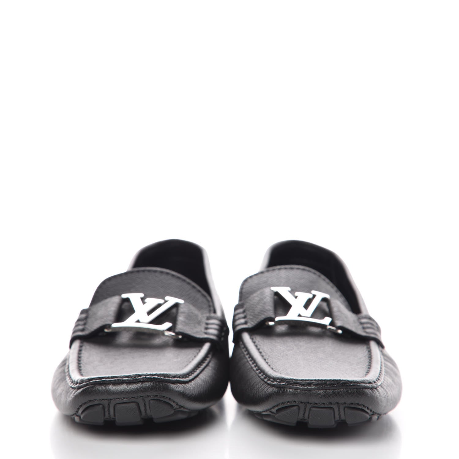 Louis Vuitton Taiga Monte Carlo Moccasin Loafers 8 Black 2 of 8