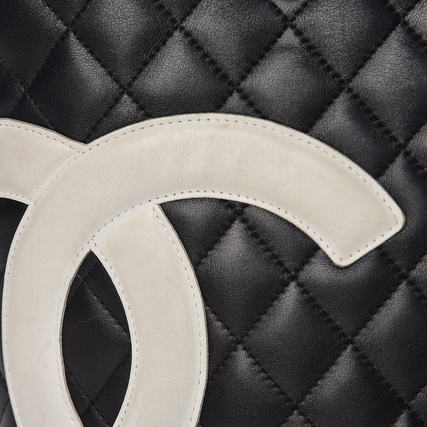 Chanel Calfskin Quilted Large Cambon Tote Black White 14 of 16