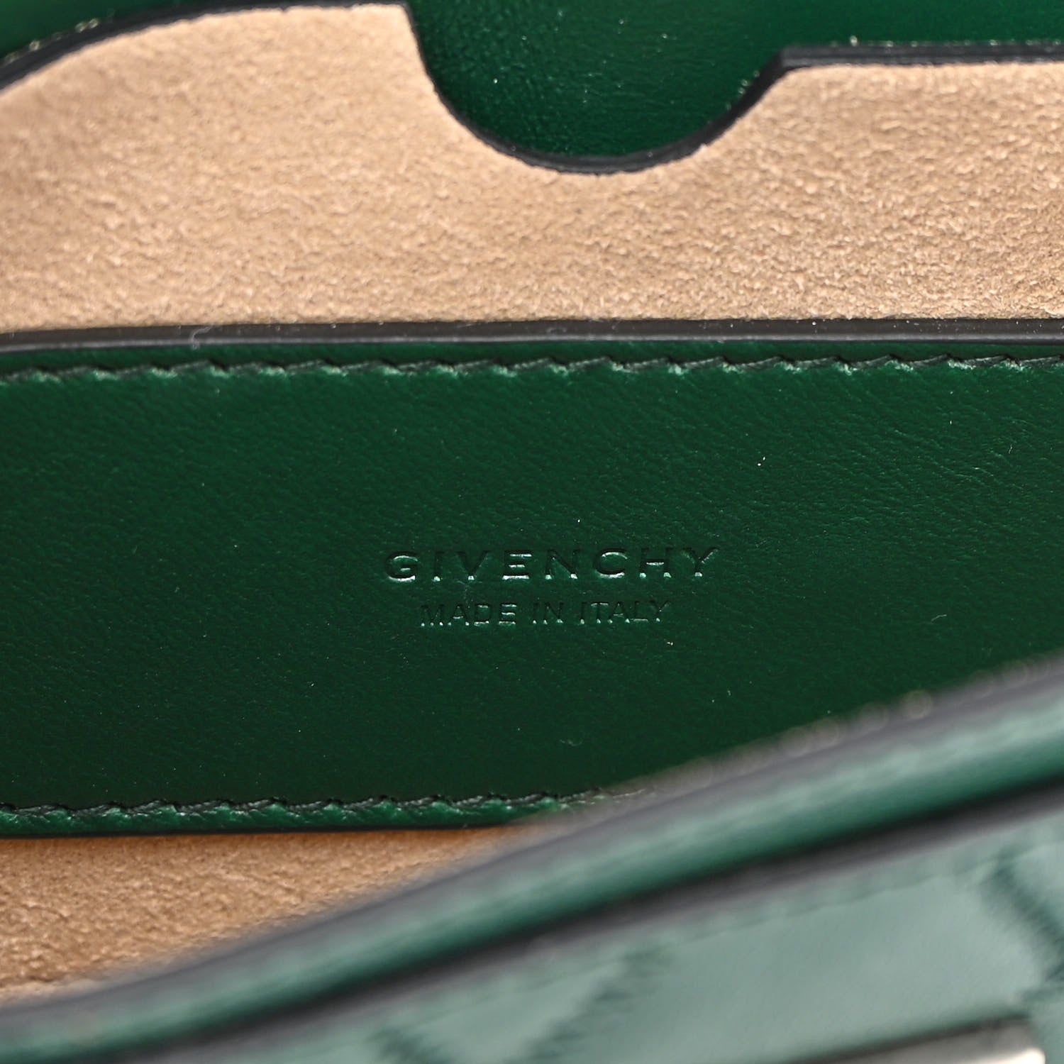 Givenchy Goatskin Quilted GV3 Mini Pocket Convertible Bag Green Forest 5 of 7