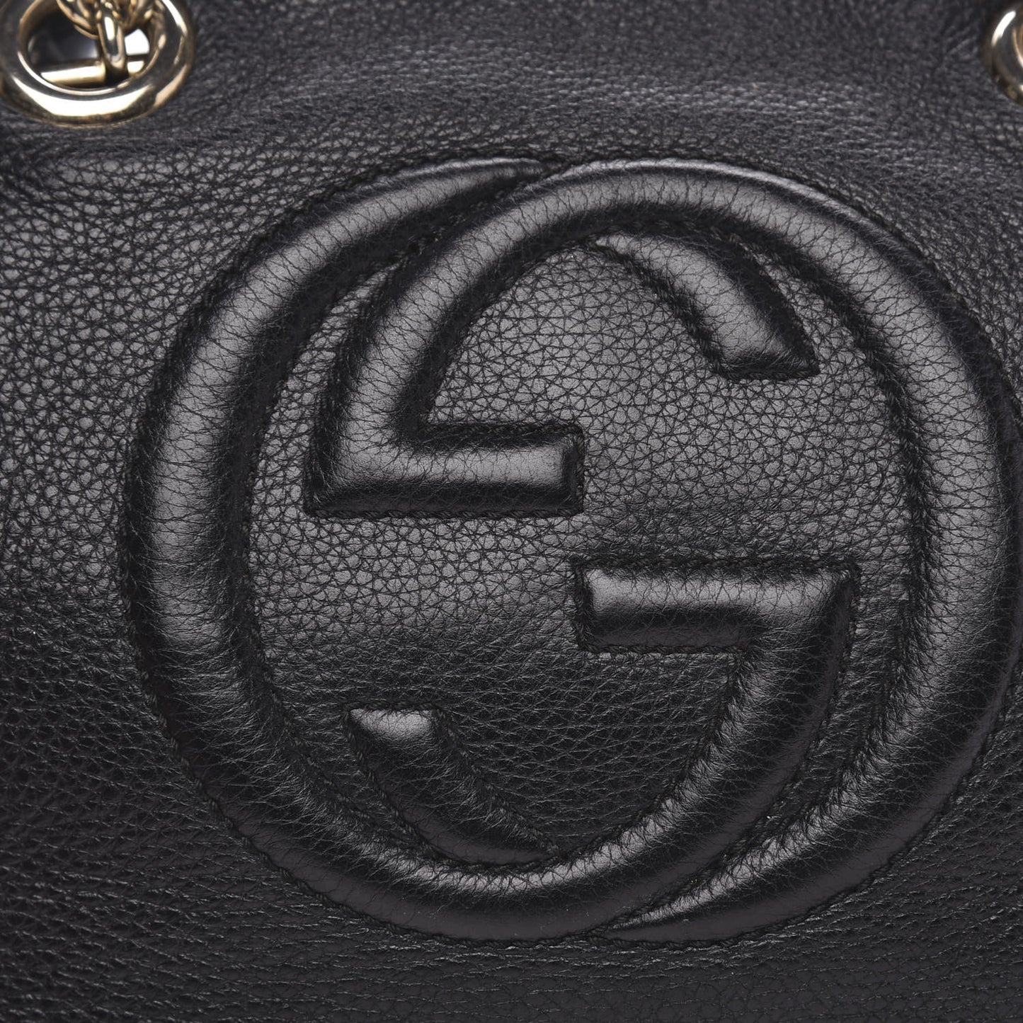 Pebbled Calfskin Small Soho Bowler Black