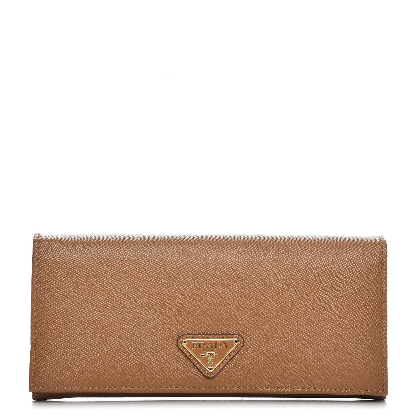 Saffiano Continental Flap Wallet Caramel