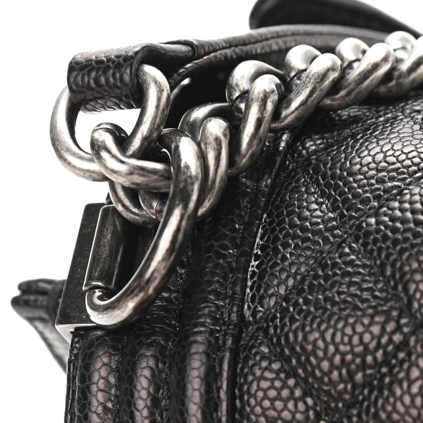 Caviar Quilted New Medium Boy Flap Black