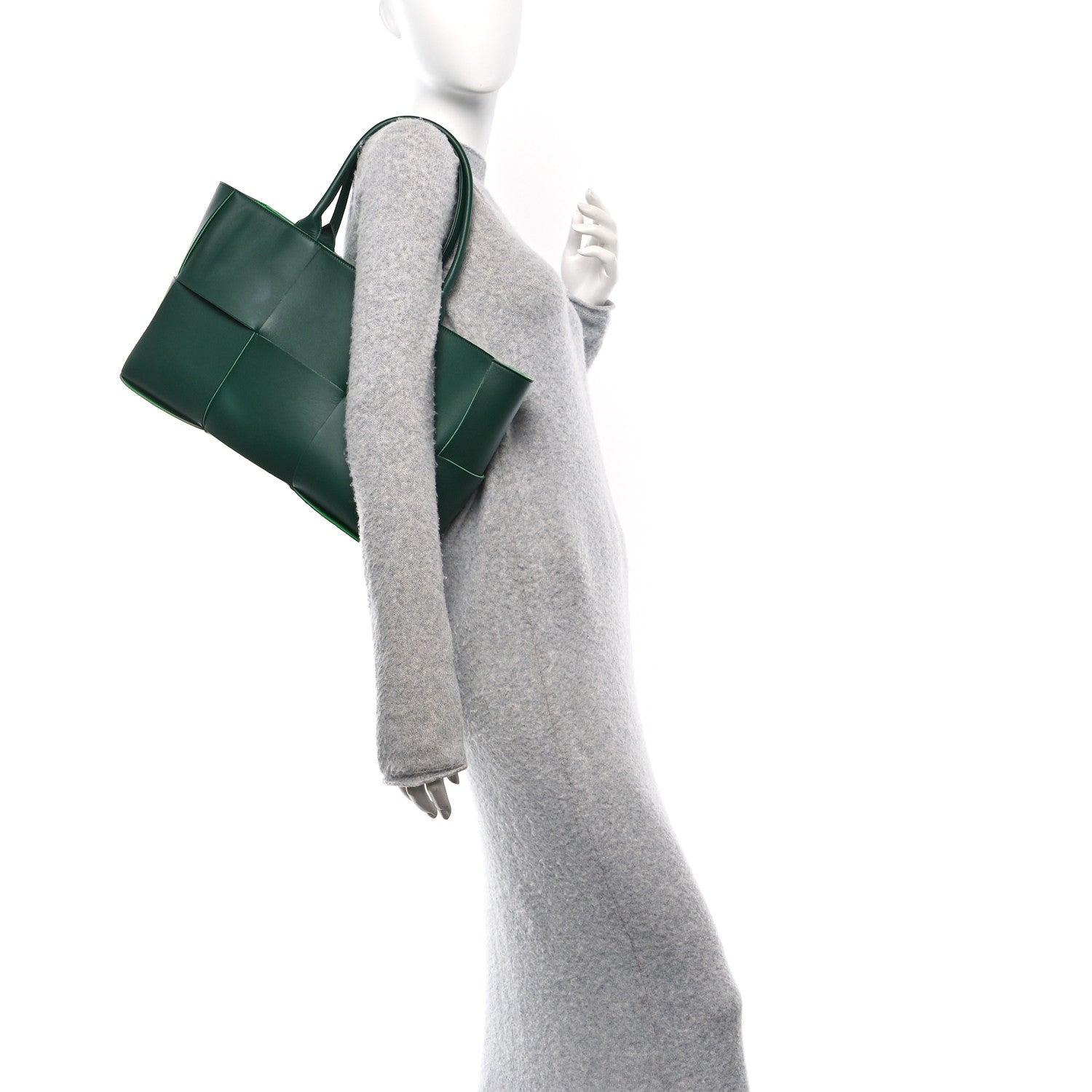 Bottega Veneta Calfskin Maxi Intrecciato Medium Arco Tote Raintree 2 of 10