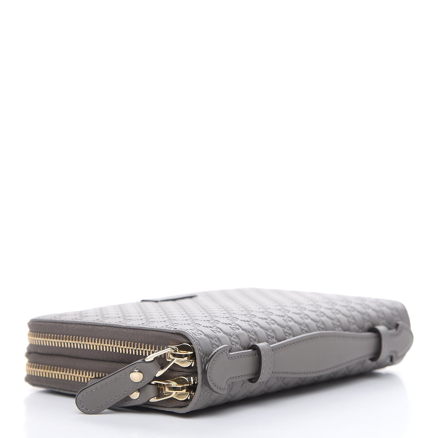 Soft Microguccissima Zip Around Top Handle Travel Wallet Loess