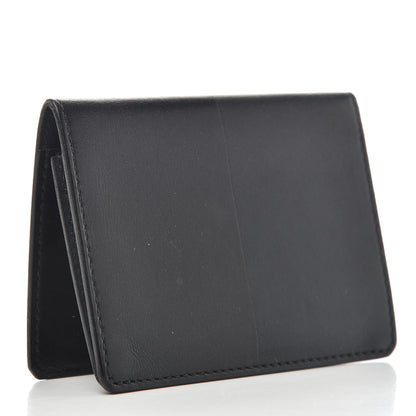 Hermes Veau Sombrero Tadelakt Mini Manhattan Wallet Black Bleu Obscur 3 of 6