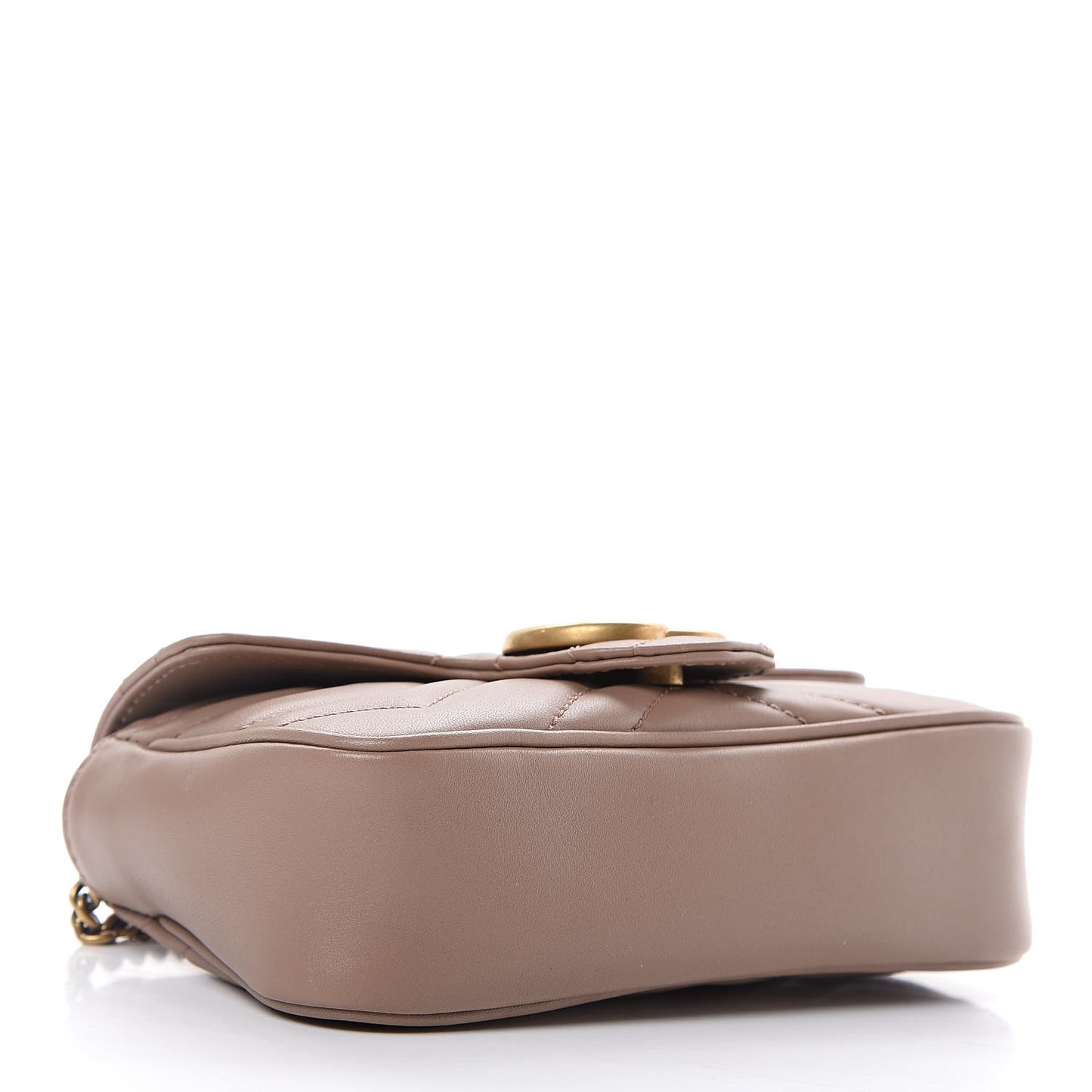 Calfskin Matelasse Super Mini GG Marmont Shoulder Bag Porcelain Rose