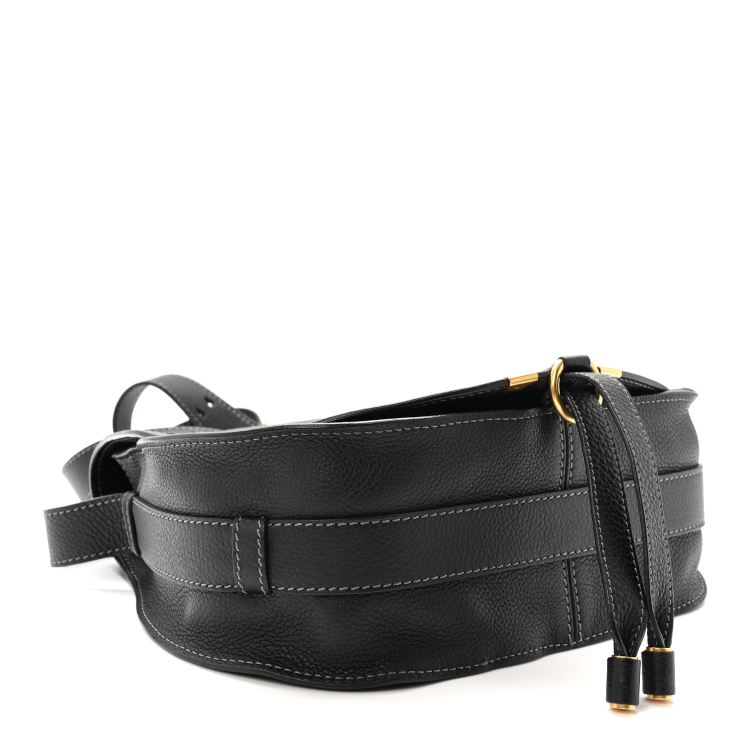 Chloe Calfskin Medium Marcie Round Crossbody Bag Black 4 of 10