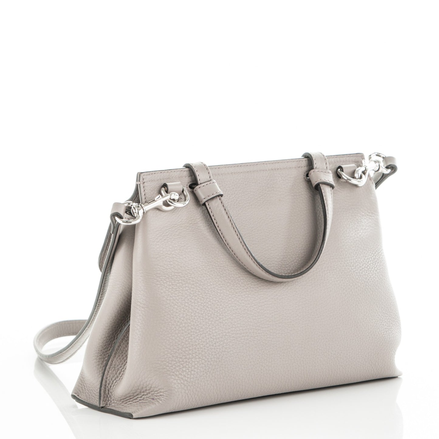 Cellarius Calfskin Small Bamboo Daily Top Handle Bag Storm Grey
