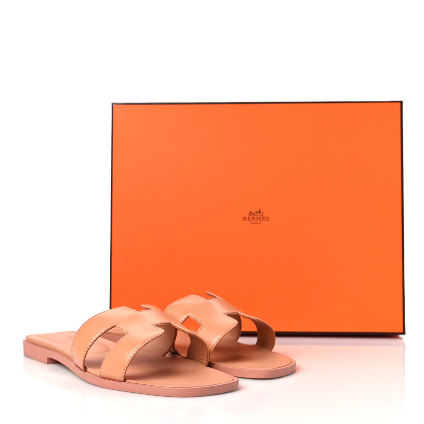 Calfskin Oran Sandals 36.5 Granit Rose