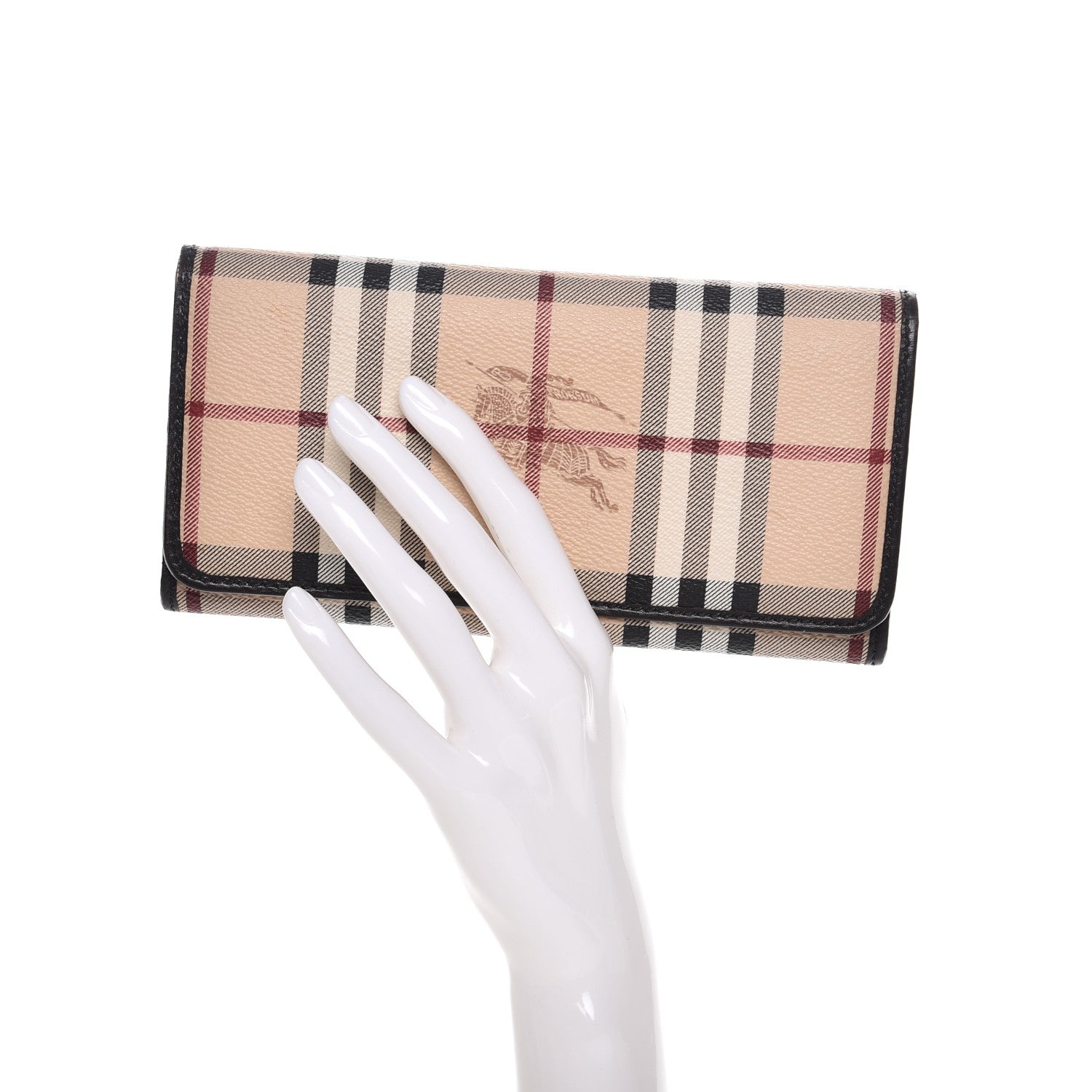 Burberry Haymarket Check Continental Flap Wallet Chocolate 2 of 14