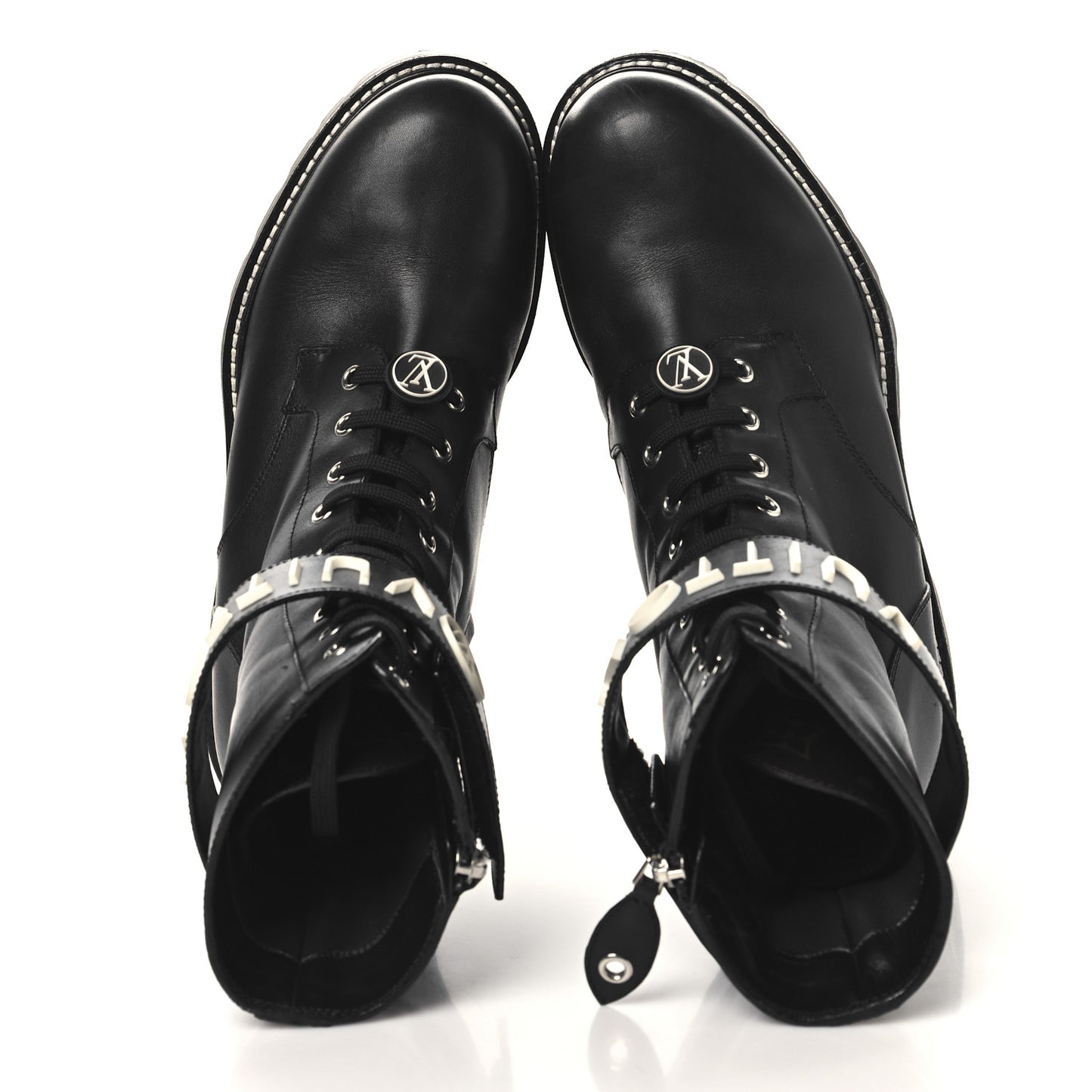 Calfskin Territory Flat Ranger Boots 40 Black