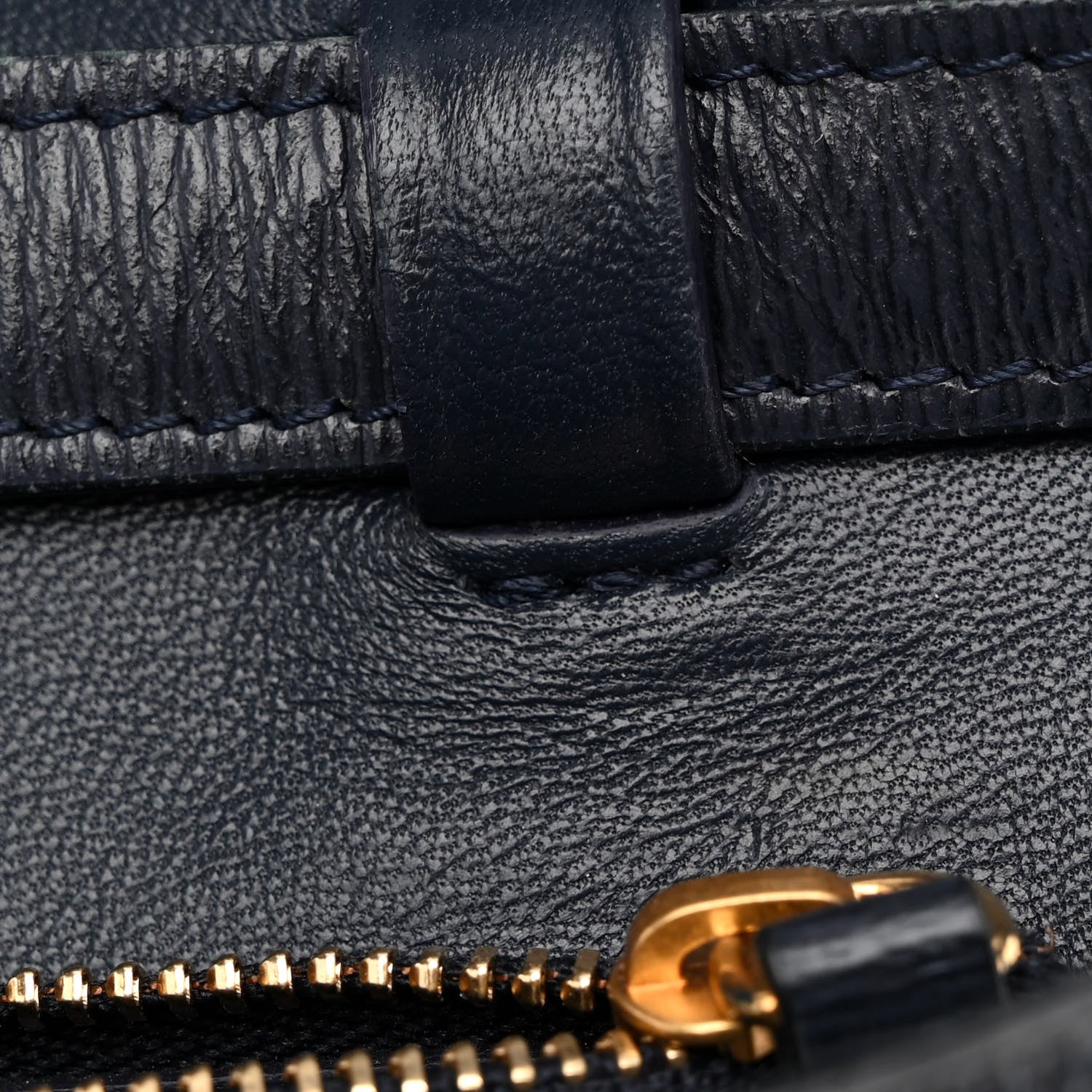 Celine Liege Calfskin Medium Classic Box Flap Bag Dark Blue 13 of 14