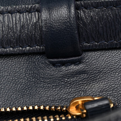 Celine Liege Calfskin Medium Classic Box Flap Bag Dark Blue 13 of 14