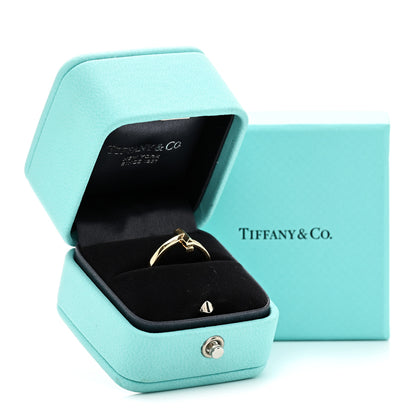 Tiffany 18K Yellow Gold Diamond T T1 Ring 49 5 4 of 4