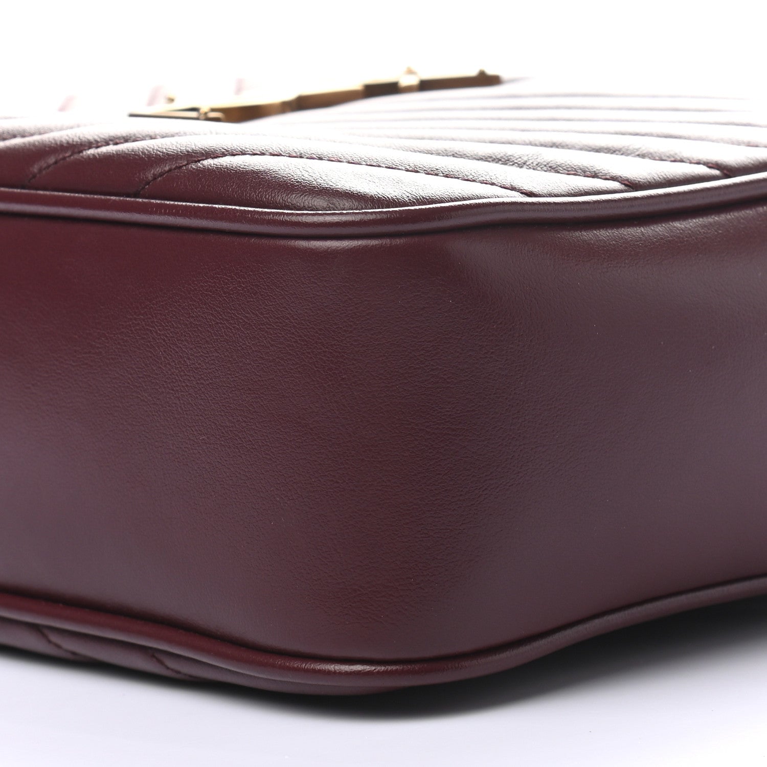 Saint Laurent Calfskin Matelasse Monogram Lou Camera Bag Dark Legion Red 9 of 9