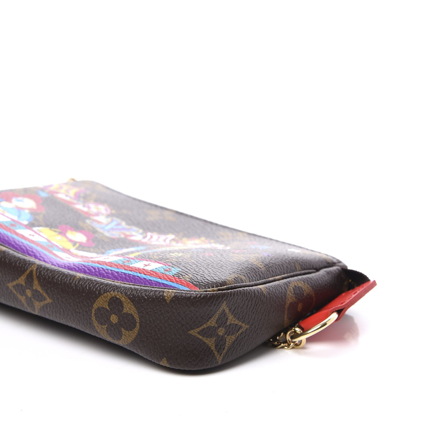 Monogram 2020 Christmas Animation Bumper Cars Mini Pochette Accessories Coquelicot