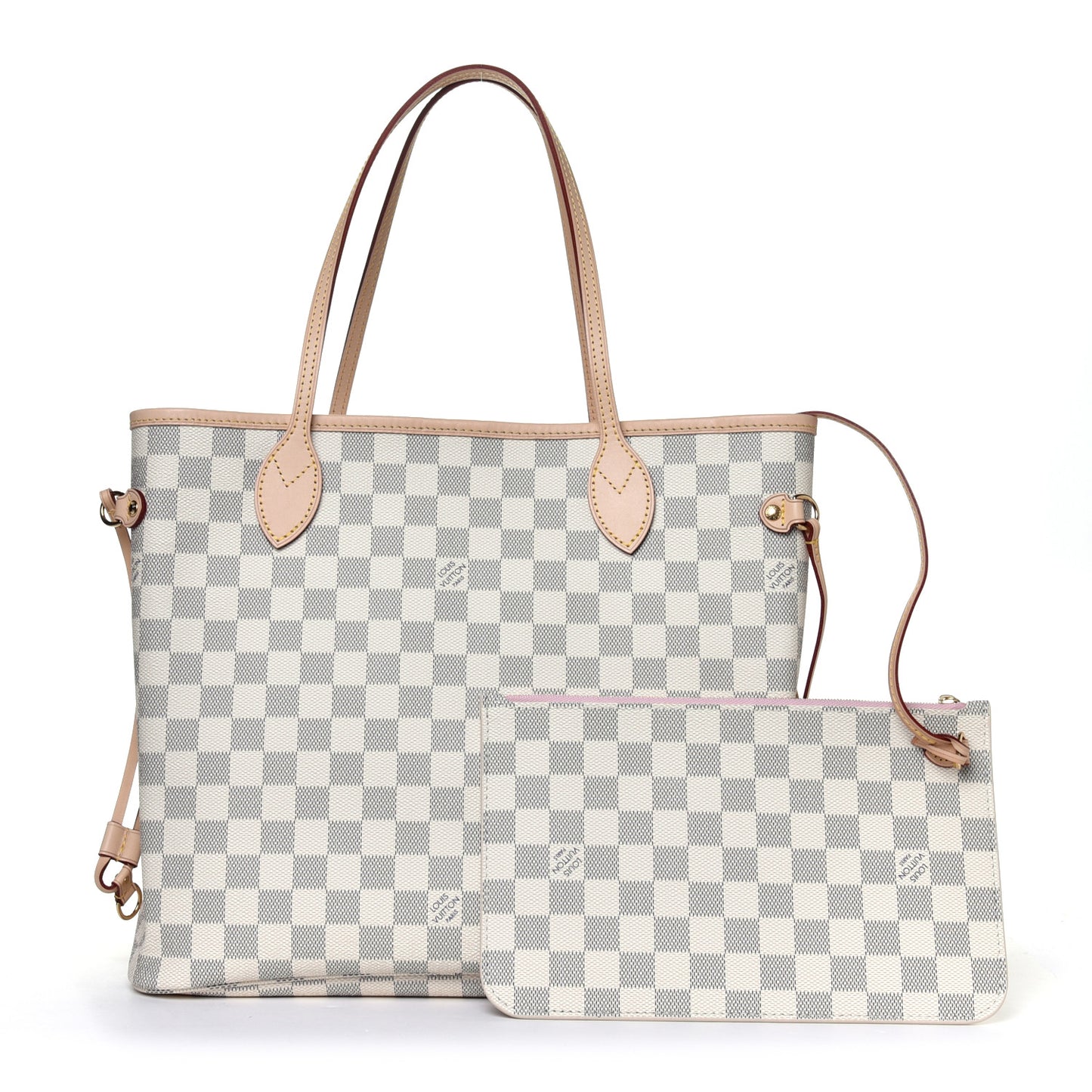Damier Azur Neo Neverfull MM Rose Ballerine