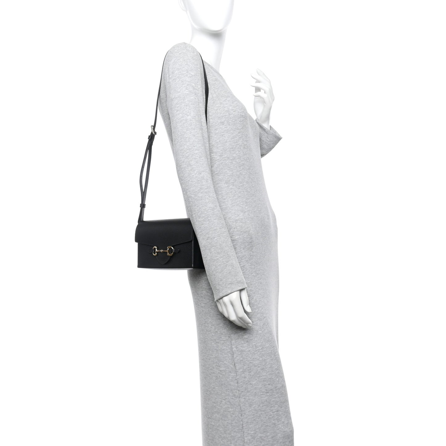 Calfskin Horsebit 1955 Shoulder Bag Black