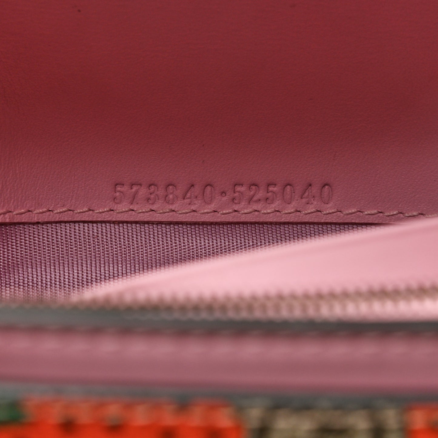 GG Supreme Monogram Strawberry Flap Wallet Light Pink