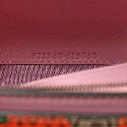 Gucci GG Supreme Monogram Strawberry Flap Wallet Light Pink 7 of 12