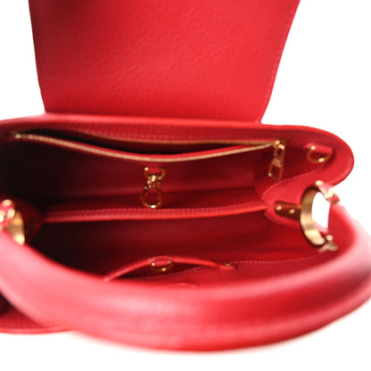 Louis Vuitton Taurillon Capucines PM Scarlet 5 of 9