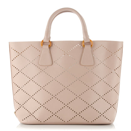 Prada Saffiano Perforated Tote Sabbia 1 of 11