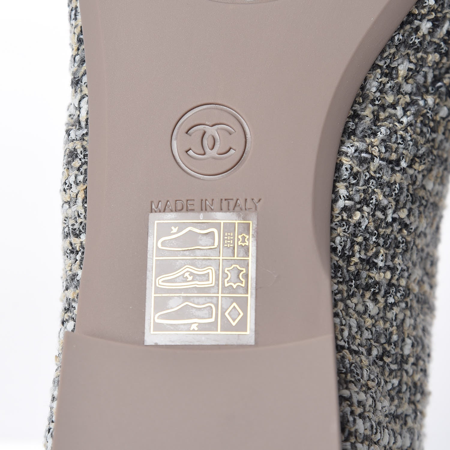 Chanel Tweed Lambskin Cap Toe Loafers 36 Grey Multicolor 6 of 9